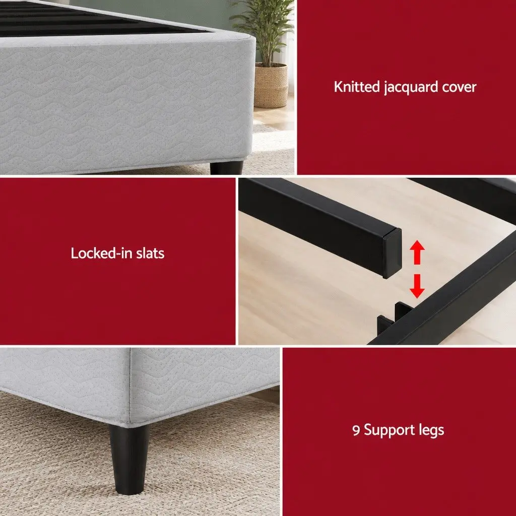 Grey Upholstered Bed Frame