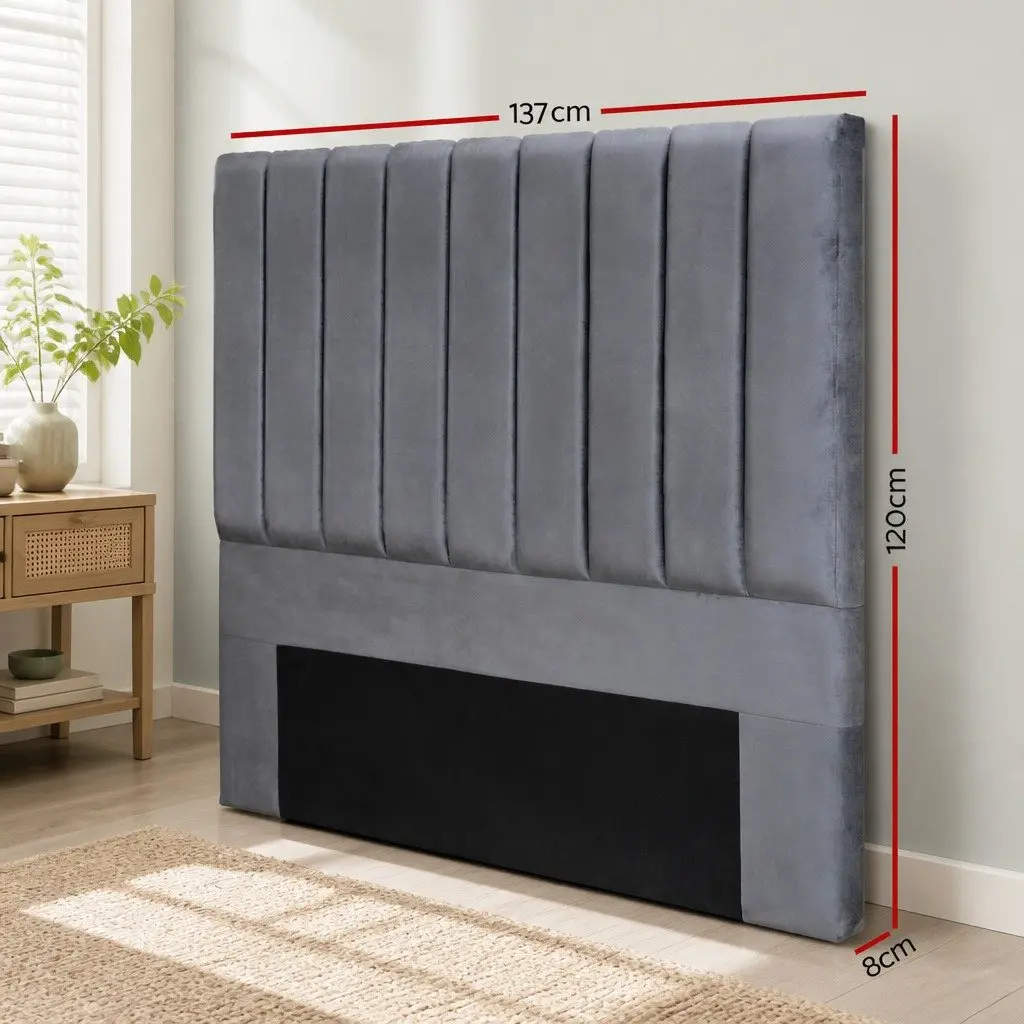 Double Bed Headboard with Velvet Comfort
