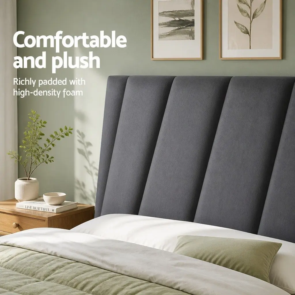 Double Bed Headboard with Velvet Comfort