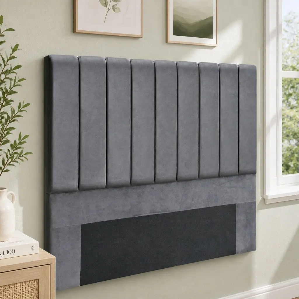 Double Bed Headboard with Velvet Comfort