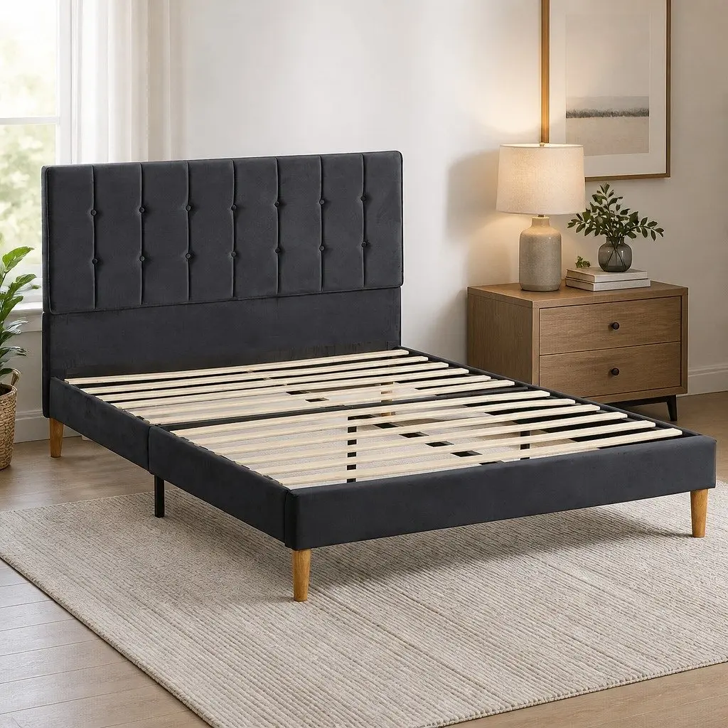 Double Fabric Bed Frame