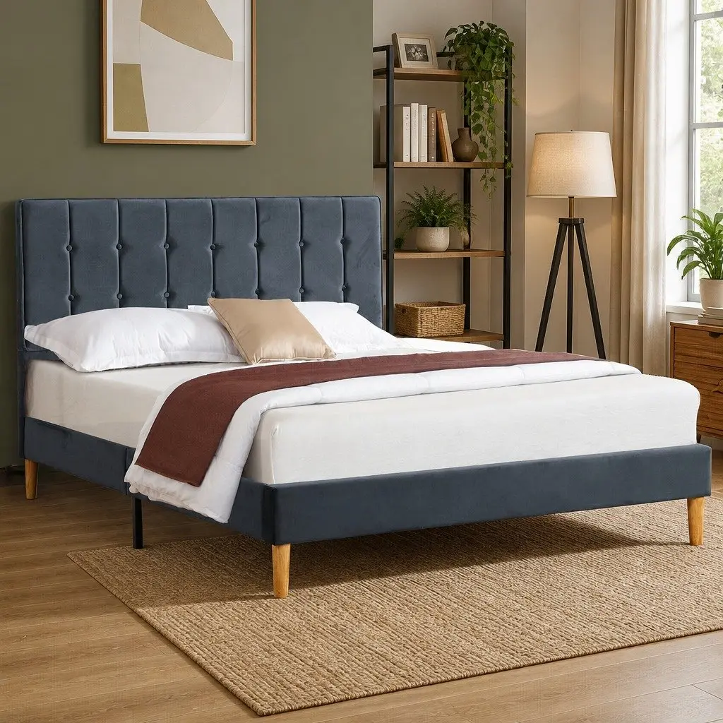 Double Fabric Bed Frame