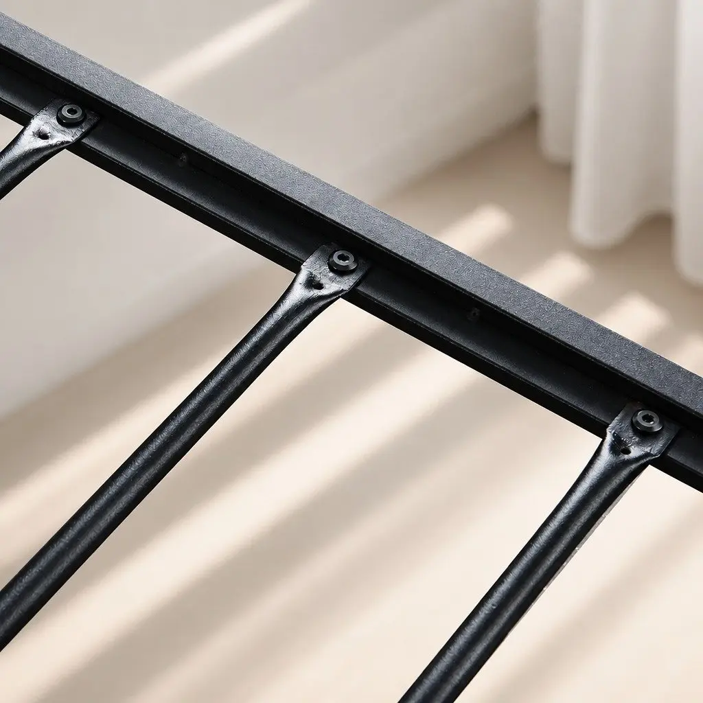 Queen Metal Bed Frame with Under-Bed Storage