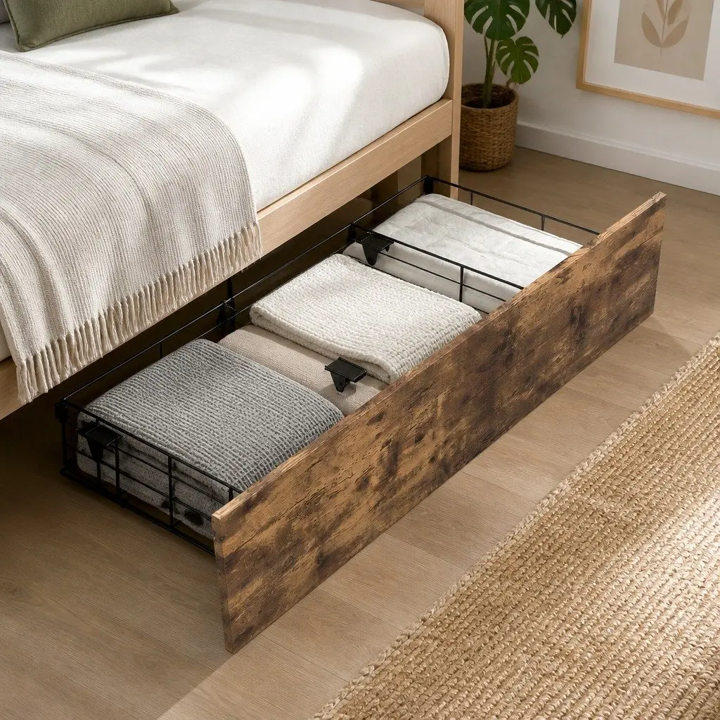 Double Bed Frame with Storage Options
