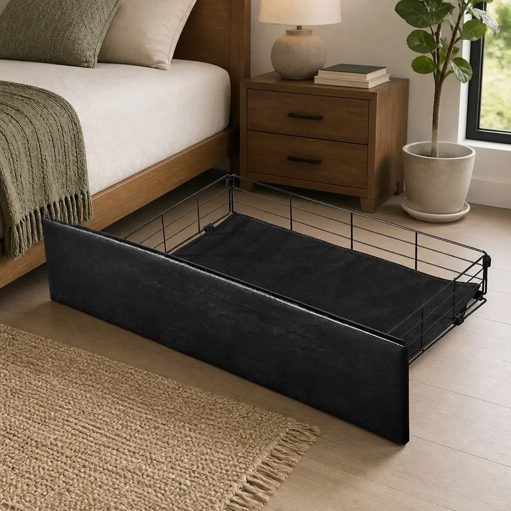 Queen Bed Frame with 4 Storage Drawers USB Charging Ports PU Headboard