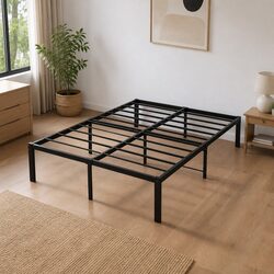 Metal Bed Frame Heavy Duty Storage Foundation Full Size Platform Slat Support