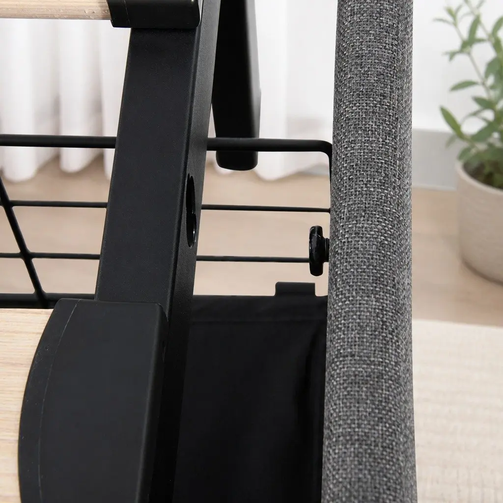 Single Bed Frame with Storage Drawers USB Charging Headboard Grey