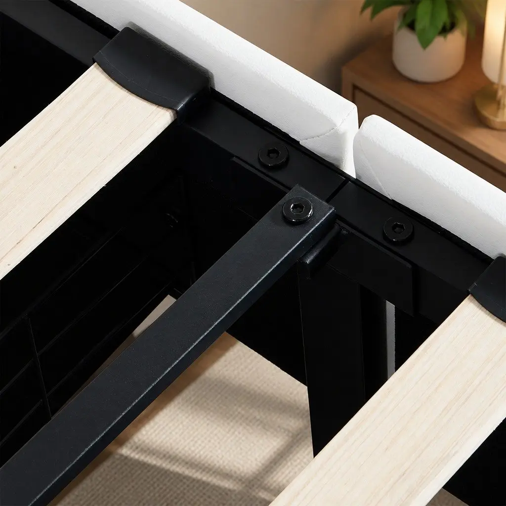 Single Bed Frame with USB Charging and LED Lights