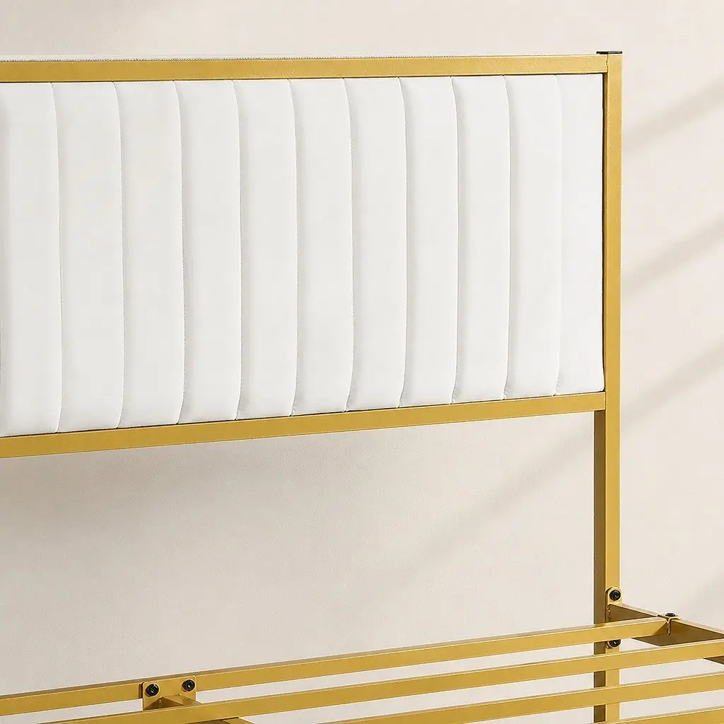 Double Bed Frame in Beige