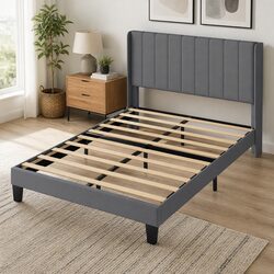 Comfortable and Reliable Queen Bed Frame in Grey