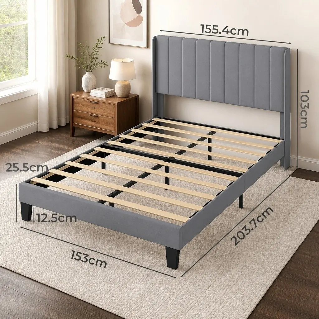 Queen Bed Frame in Grey