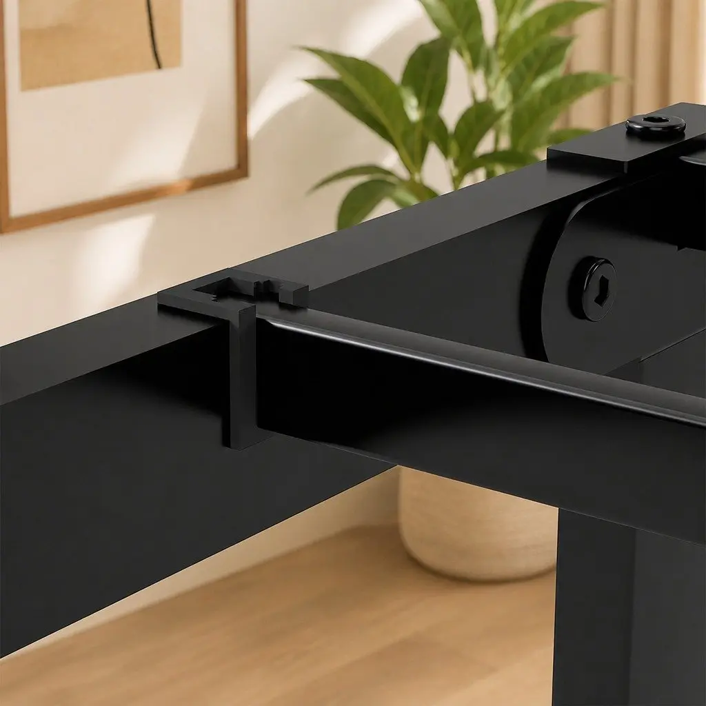Double Metal Bed Frame Platform Storage 120x190cm Black