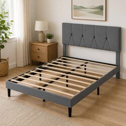 Comfortable Double Bed Frame with Under-Bed Storage Space