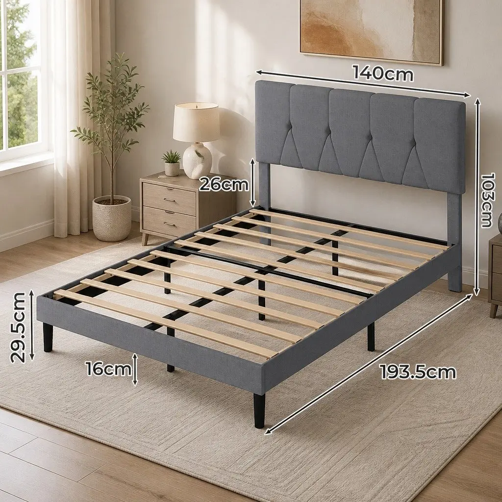 Double Bed Frame with Under-Bed Storage Space