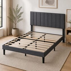 Comfortable and Reliable Queen Upholstered Bed Frame
