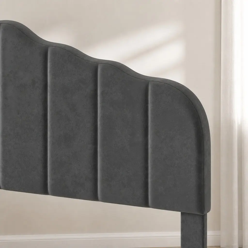 Double Upholstered Platform Bed Frame with Storage