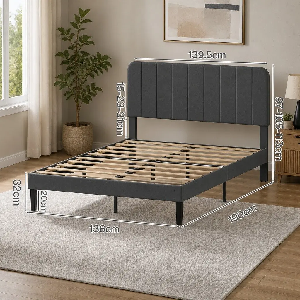 Double Bed Frame with Under-Bed Storage