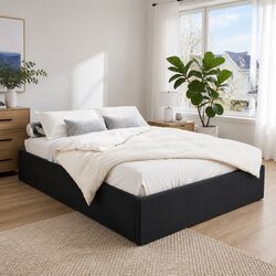 Charcoal Gas Lift Bed Frame for Double Mattresses