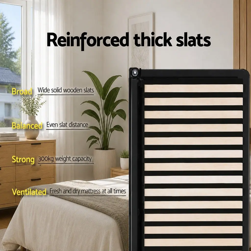 Double Gas Lift Bed Frame with Storage Base Double Size Charcoal