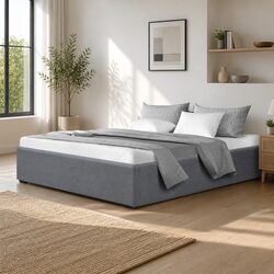 Comfort and Value: Grey Bed Frame with Gas Lift