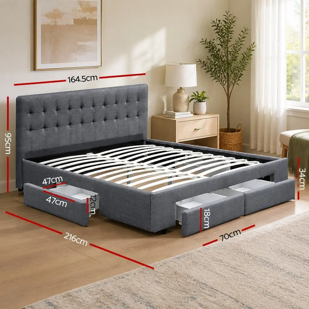 Queen Bed Frame with Ample Storage Space