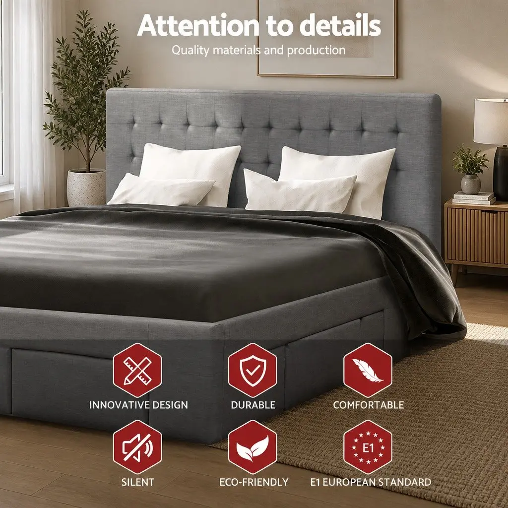 Queen Bed Frame with Ample Storage Space