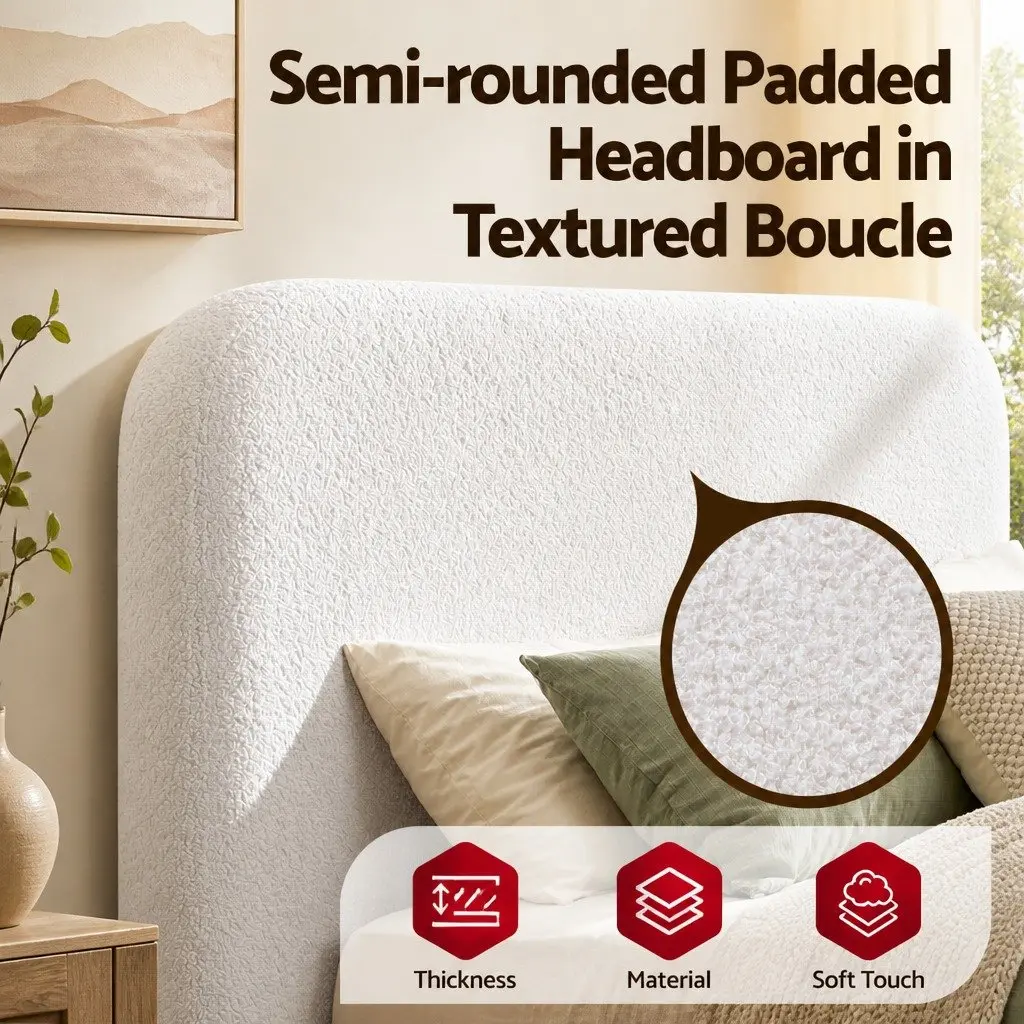 Queen Bed Frame with Washable Cover