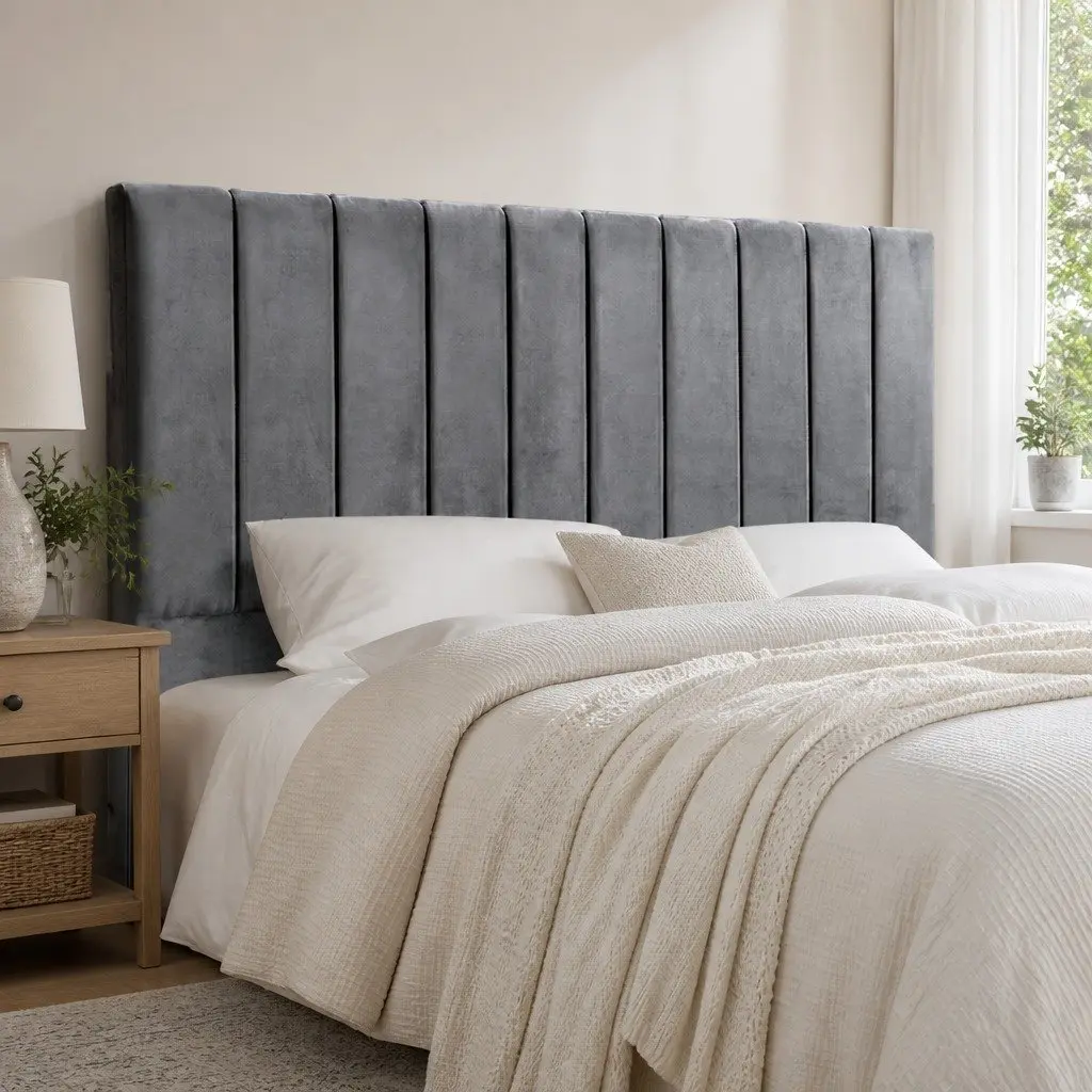 King Bed Headboard in Velvet