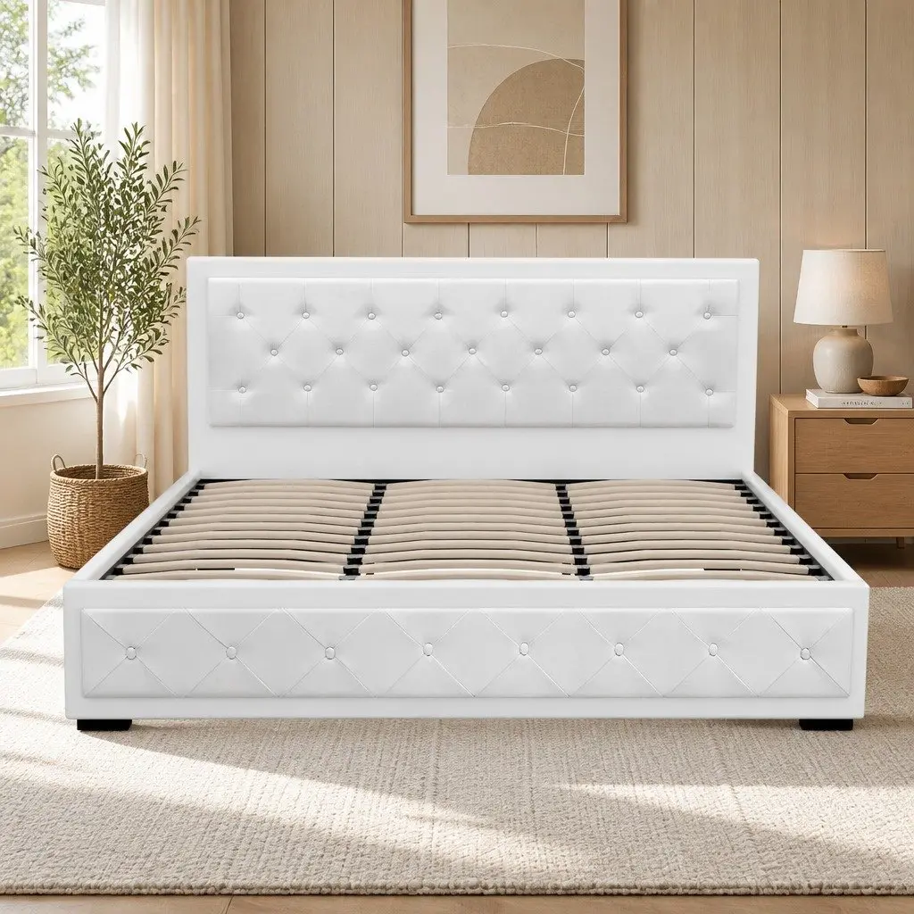 King Size Gas Lift Bed Frame with Storage