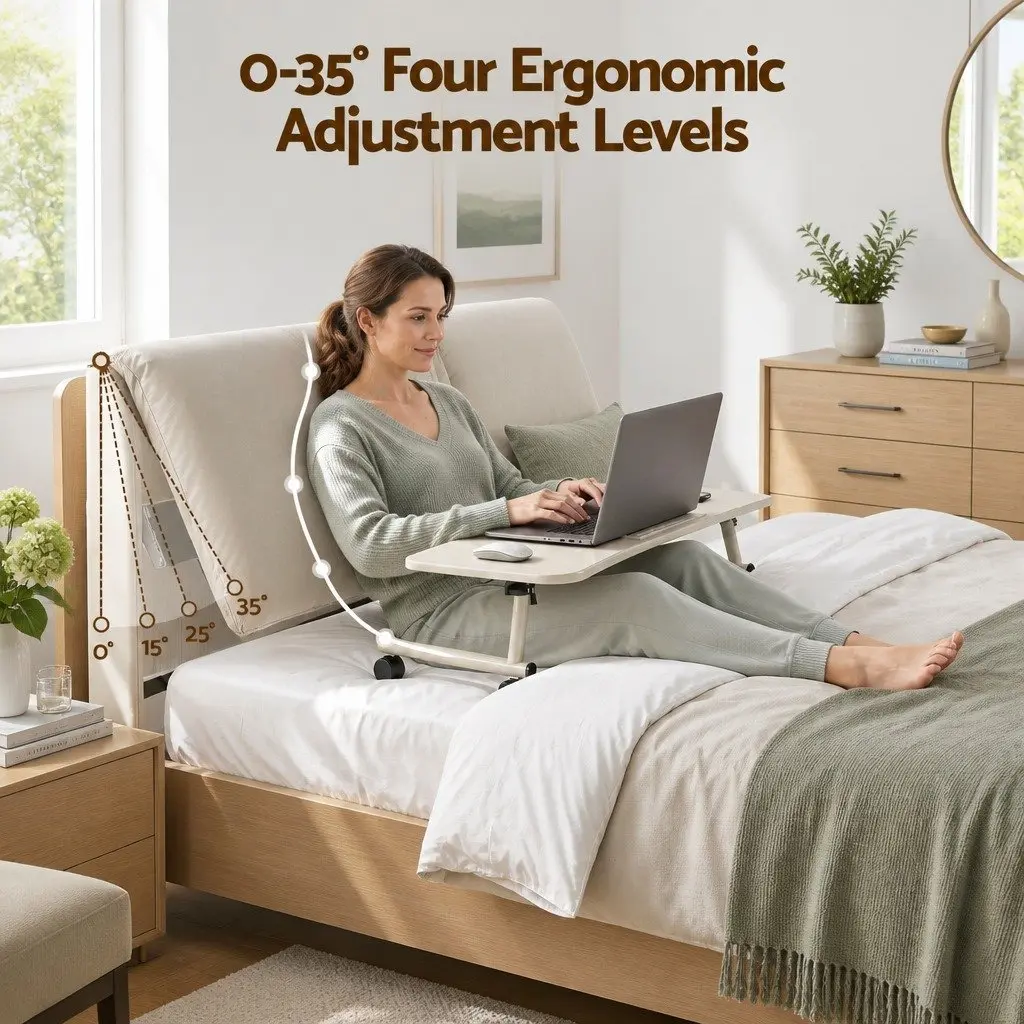 King Bed Frame Gas Lift Storage Adjustable Headboard 3 Drawers Beige