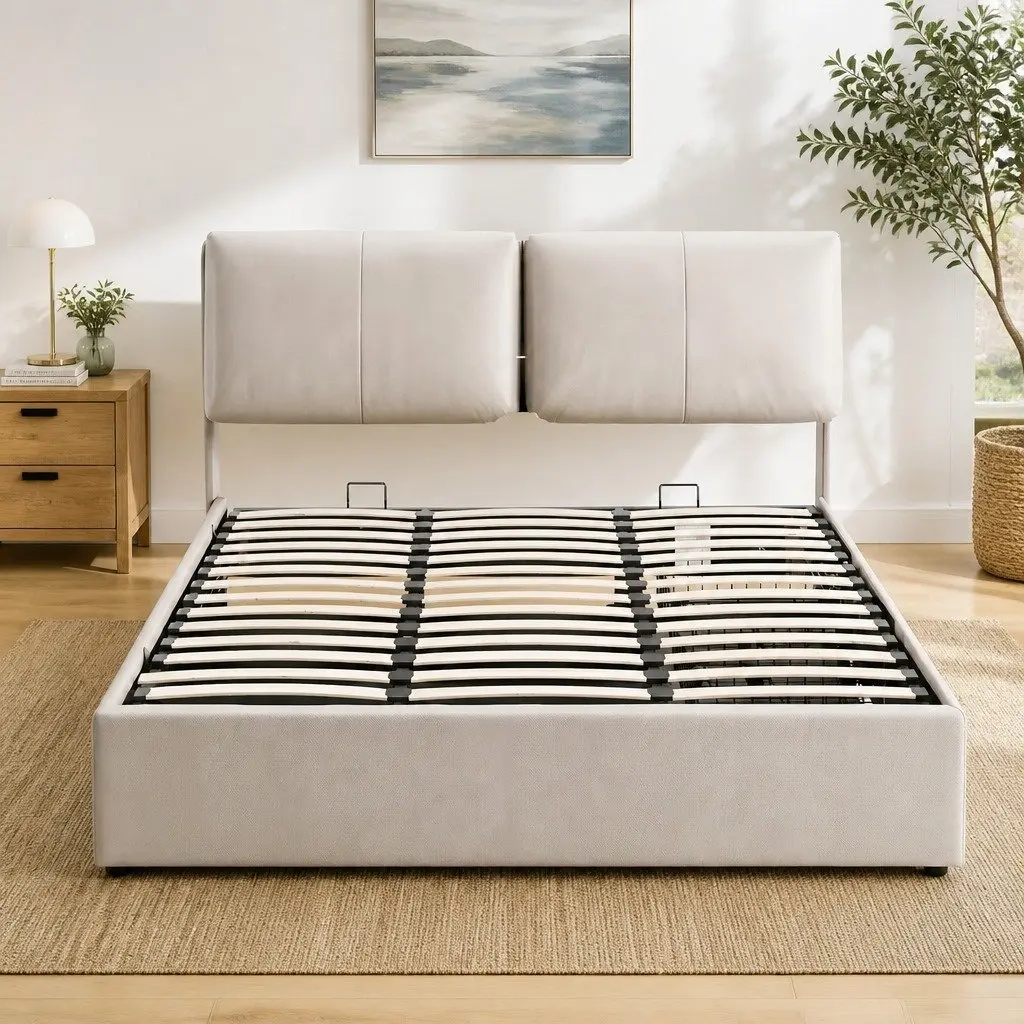Queen Bed Frame with Thoughtful Storage Solutions