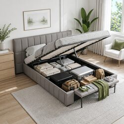 Reliable Double Bed Frame with Ample Storage Space