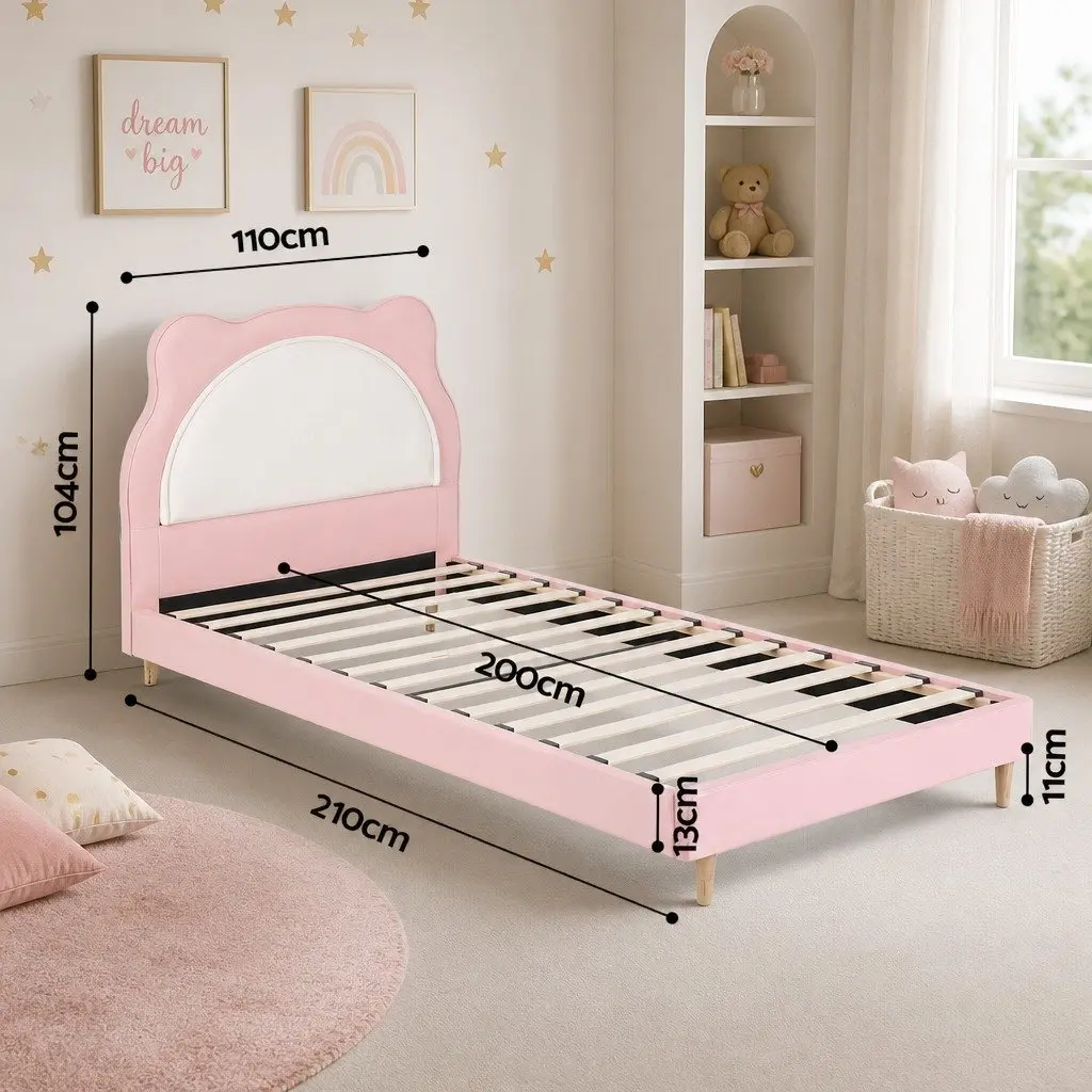 Cute Pink King Single Bed Frame