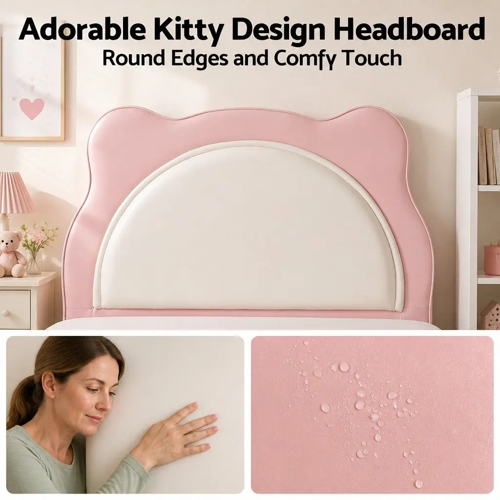 Cute Pink King Single Bed Frame