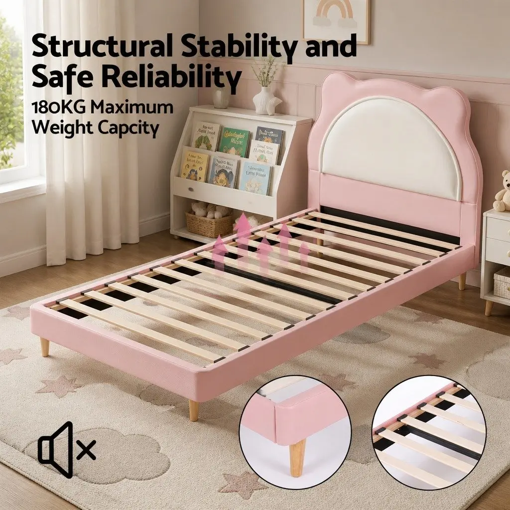 Cute Pink King Single Bed Frame