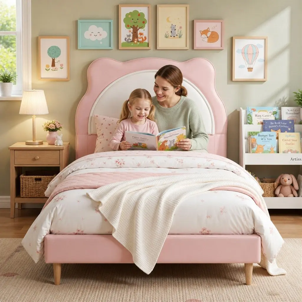 Cute Pink King Single Bed Frame