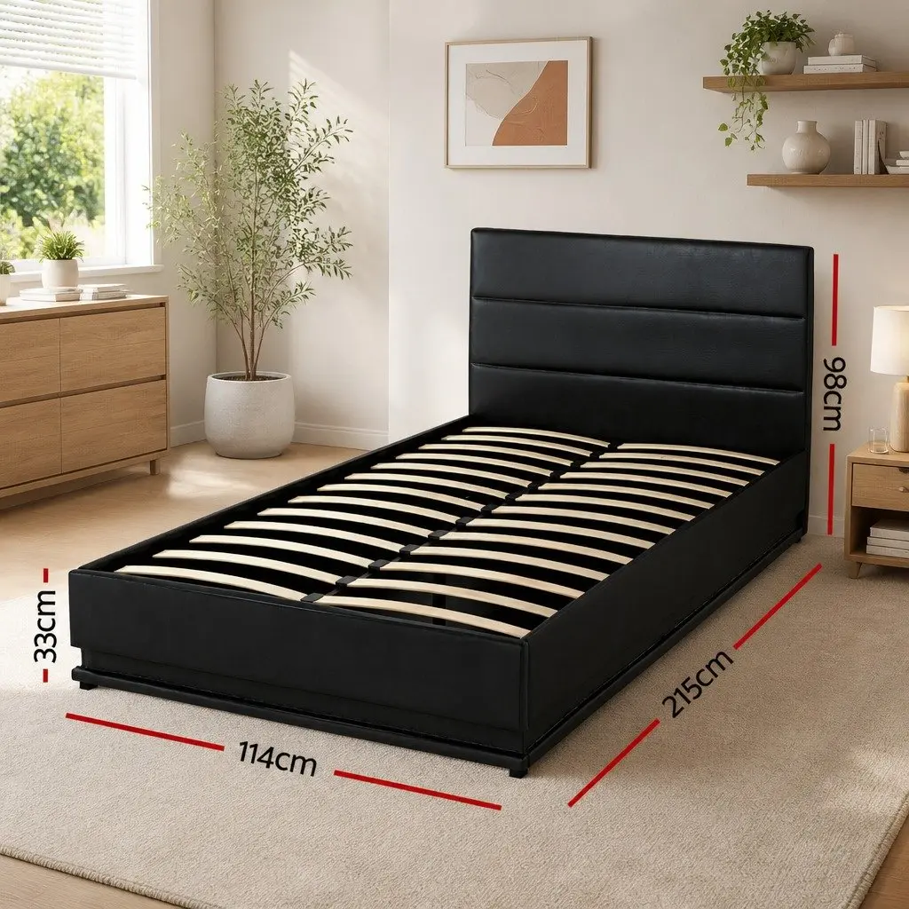 King Single Bed Frame with Comfort & Storage