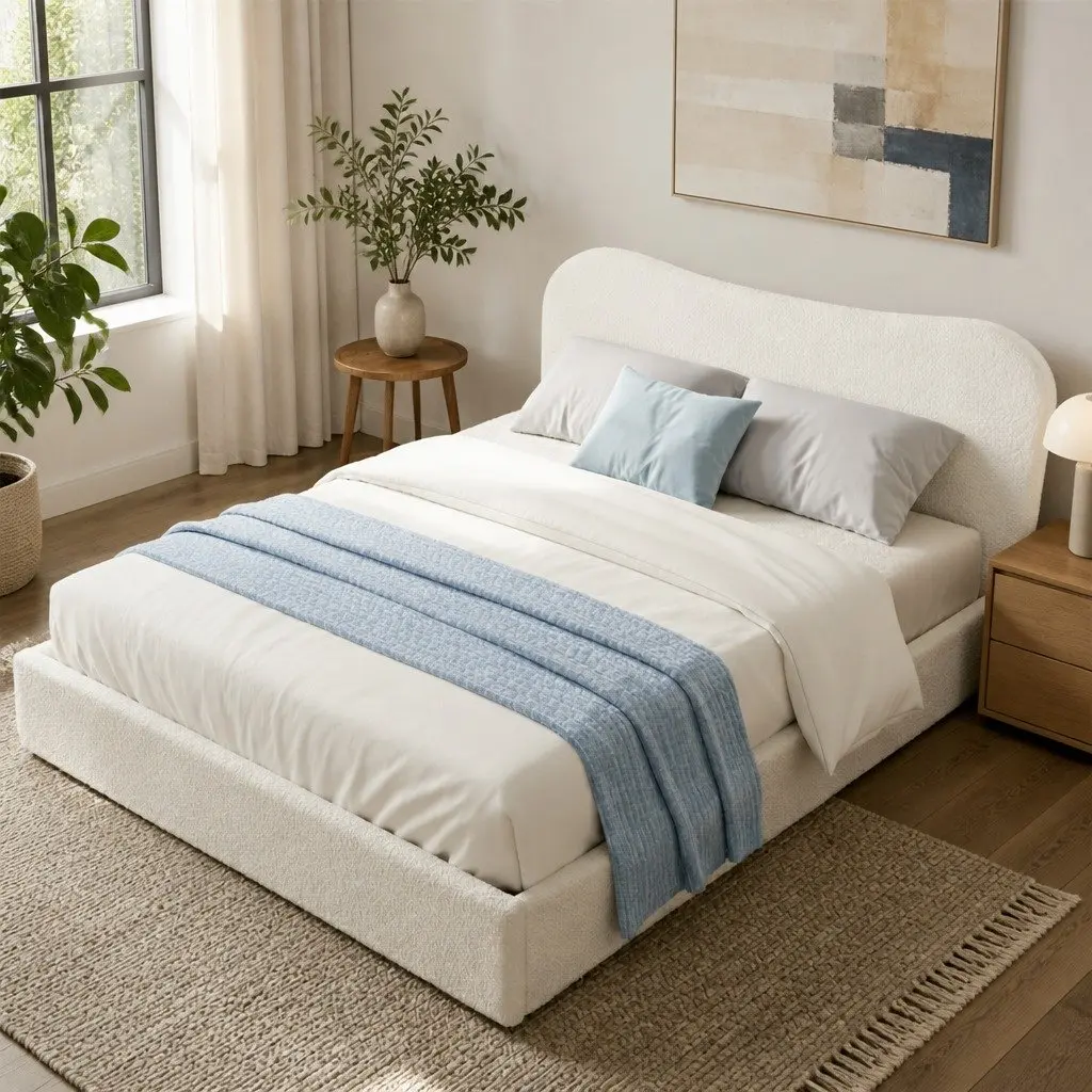 Double Bed Frame with Gaslift Storage