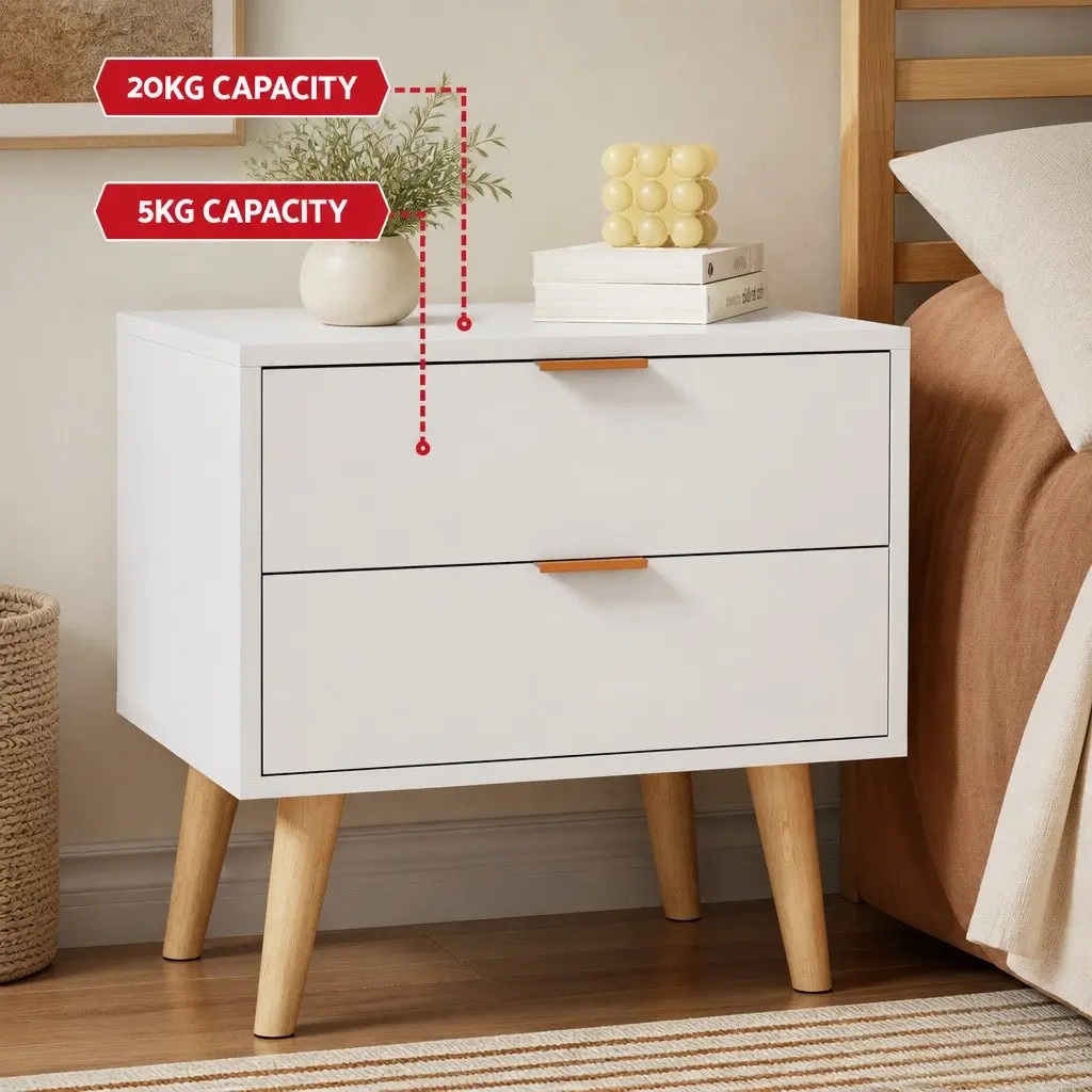 Queen Bed Frame with Storage and Nightstand Set