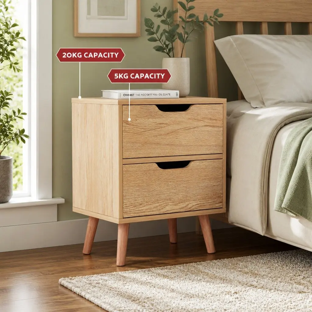 Queen Gas Lift Storage Bed Frame with Bedside Table Boucle Upholstered 216cm L x 160cm W x 99cm H Beige with Black Table