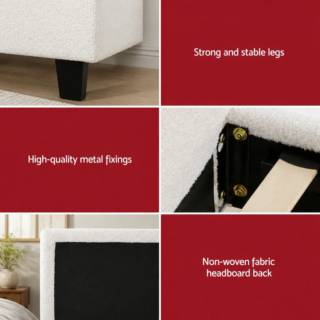 Single Bed Frame with Hybrid Mattress Set Medium Firm Pocket Coil Platform