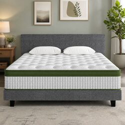 Practical King Bed Frame and Hybrid Mattress for Great Value