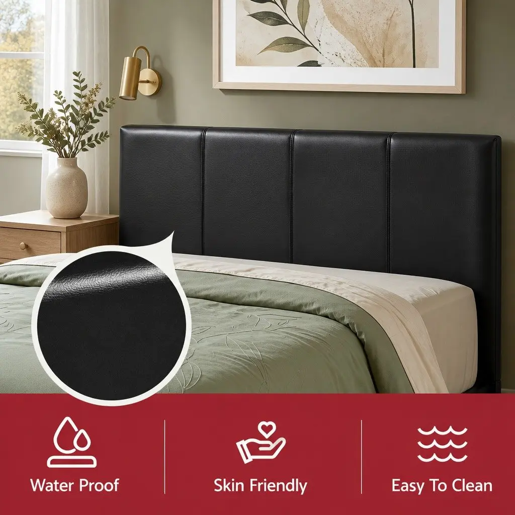 Queen Bed Frame Gas Lift Storage 2 Bedside Tables Black Bedroom Set