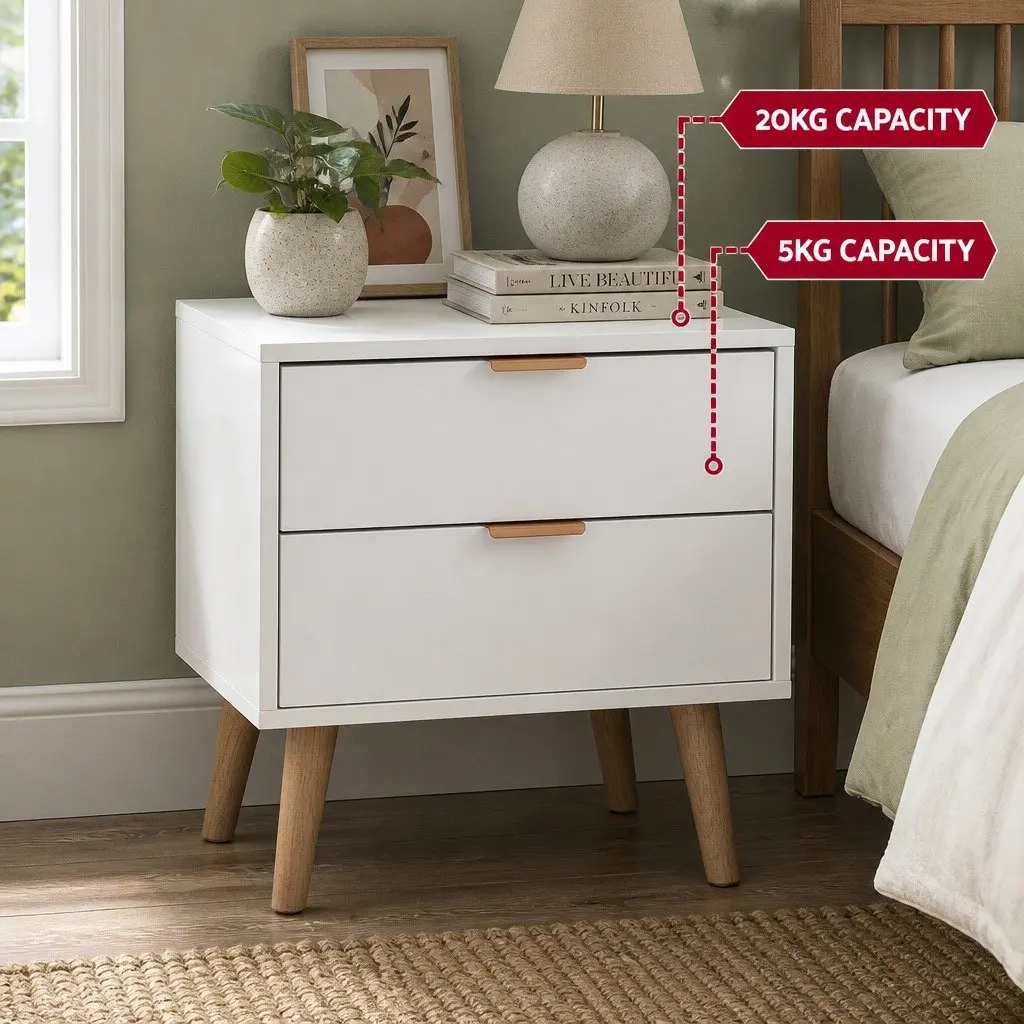 Double Bed Frame Set with Scallop Headboard