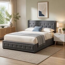Reliable Queen Gas Lift Bed Frame with Matching Table