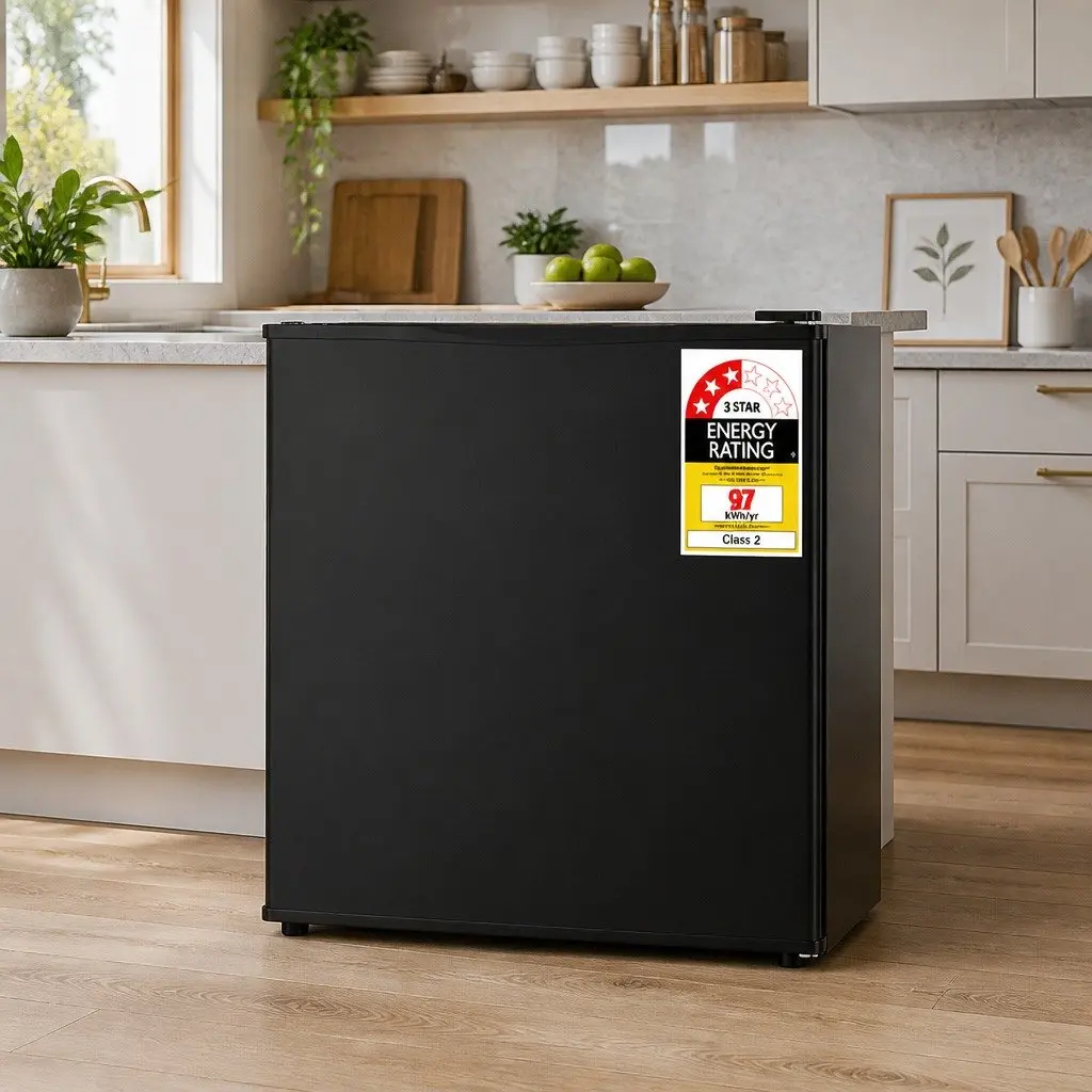 Portable Bar Fridge Beverage Cooler 48L Compact Black Indoor Outdoor