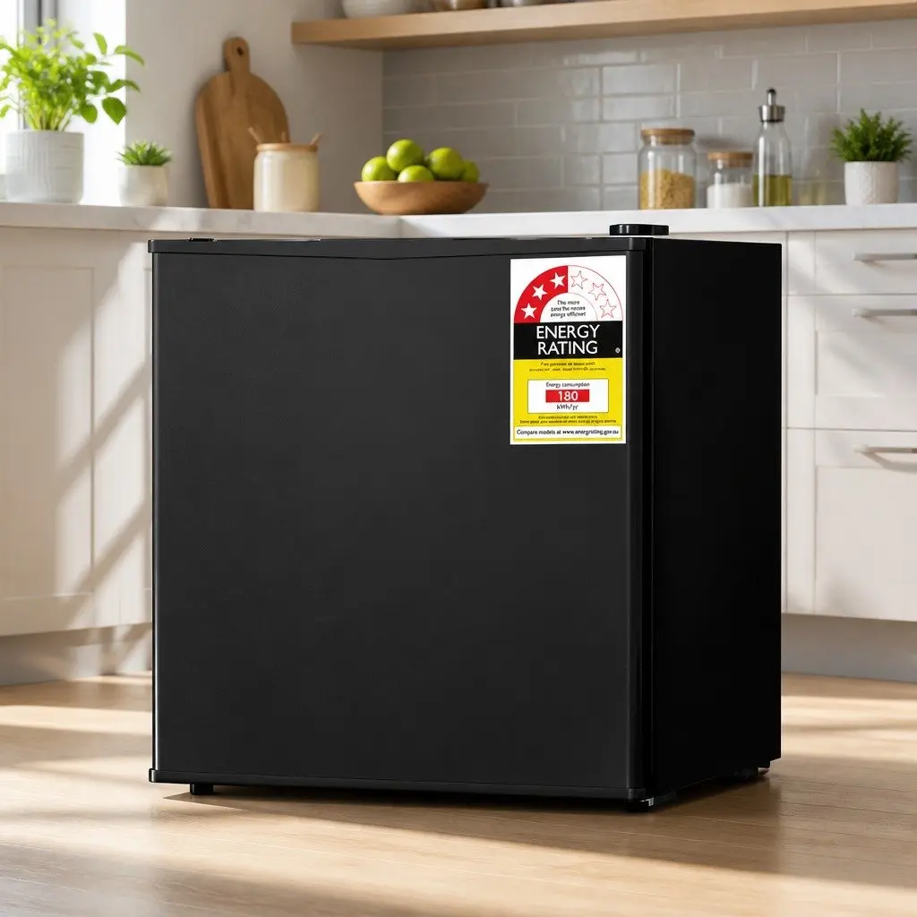 Portable Bar Fridge Beverage Cooler 48L Compact Black Indoor Outdoor