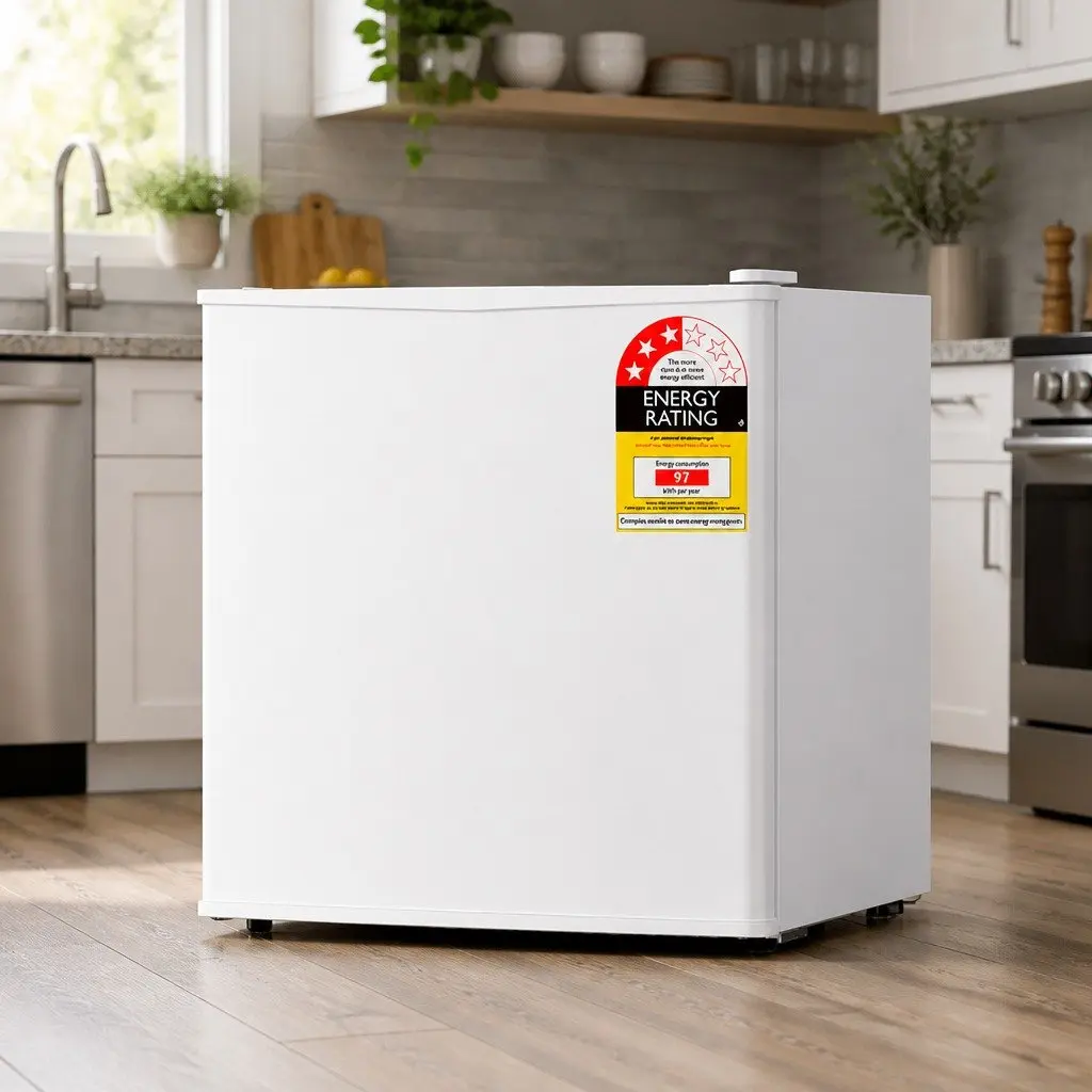 48L Bar Fridge Portable Compact Mini Refrigerator White for Caravan Apartment Office