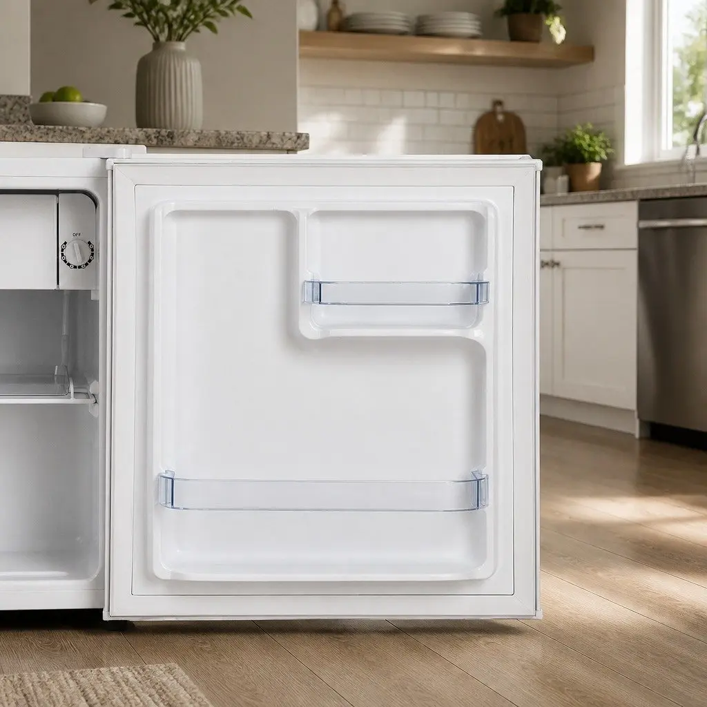 48L Bar Fridge Portable Compact Mini Refrigerator White for Caravan Apartment Office