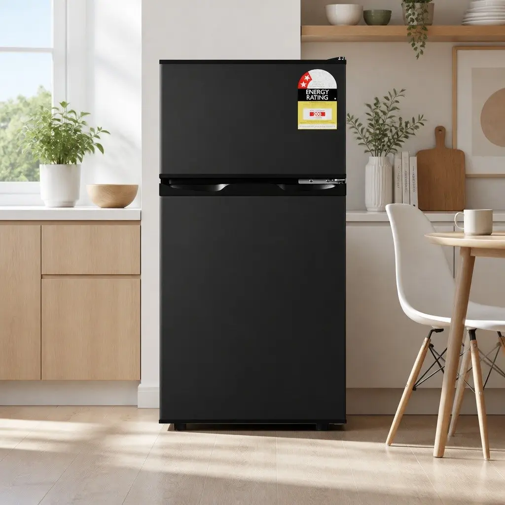 Bar Fridge Mini Freezer 85L Compact Cooling Appliance Twin Temperature Zones Black